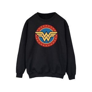 Wonder Woman Womens/Ladies Circle Logo Sweatshirt / Black
